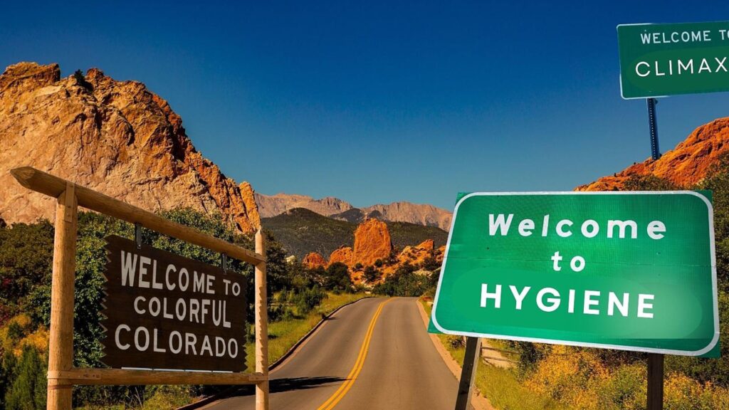 weird town names. Image of Hygiene, Colorado city