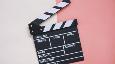 Famous landmarks in movies- An image of a clapperboard